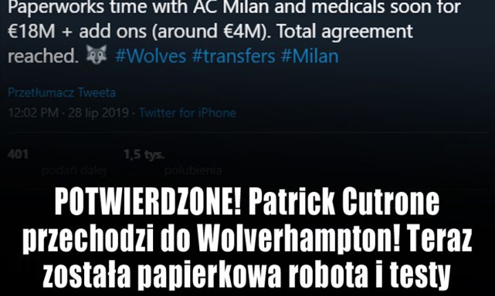 Cutrone definitywnie ODCHODZI z Milanu!